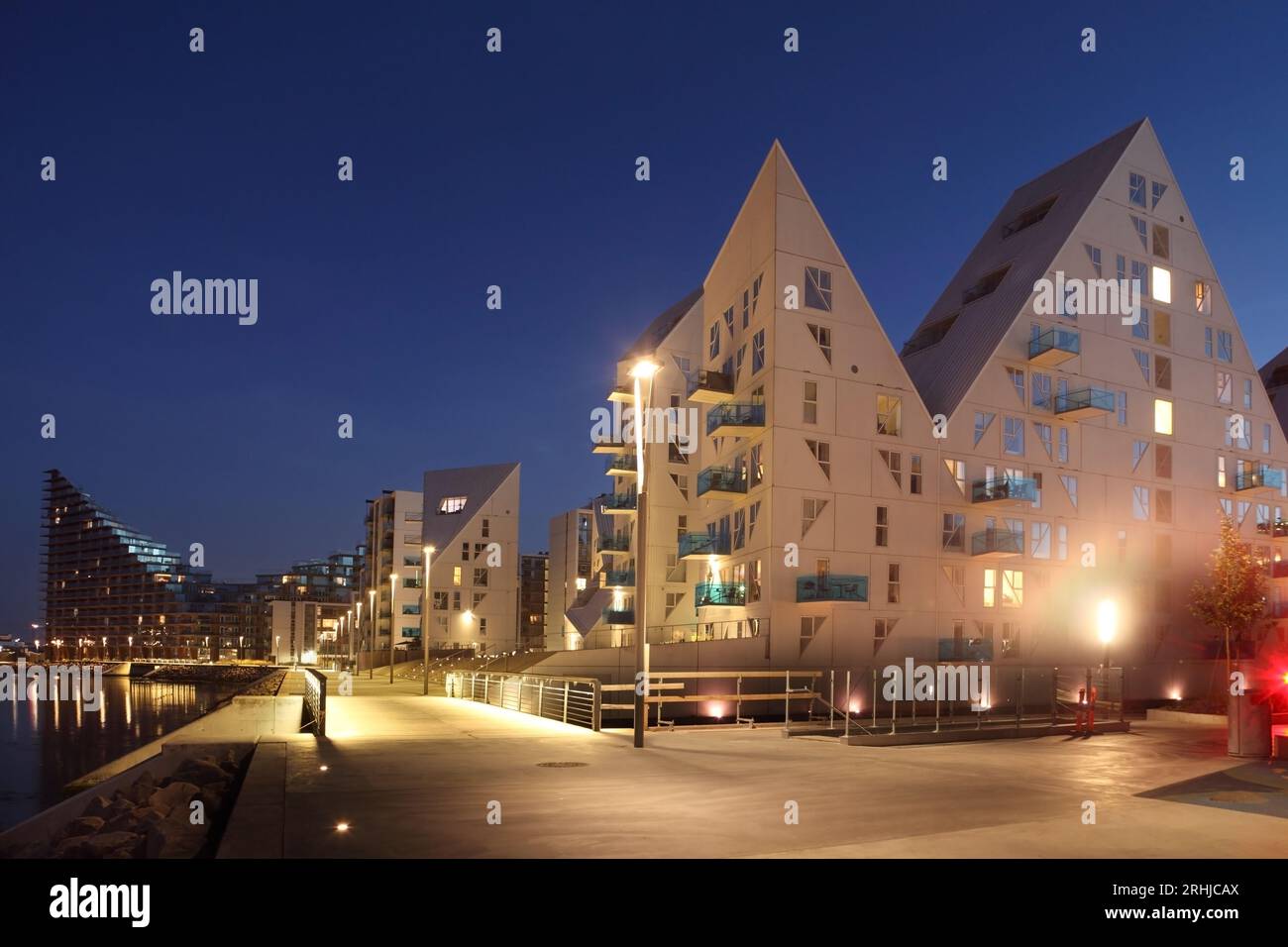 Die Eisberghäuser, Aarhus docklands, Dänemark. Stockfoto