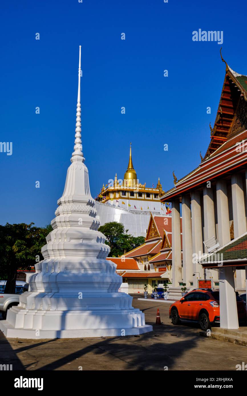 Thailand, Bangkok, Wat Saket, auch bekannt als der Tempel des Goldenen Berges Stockfoto
