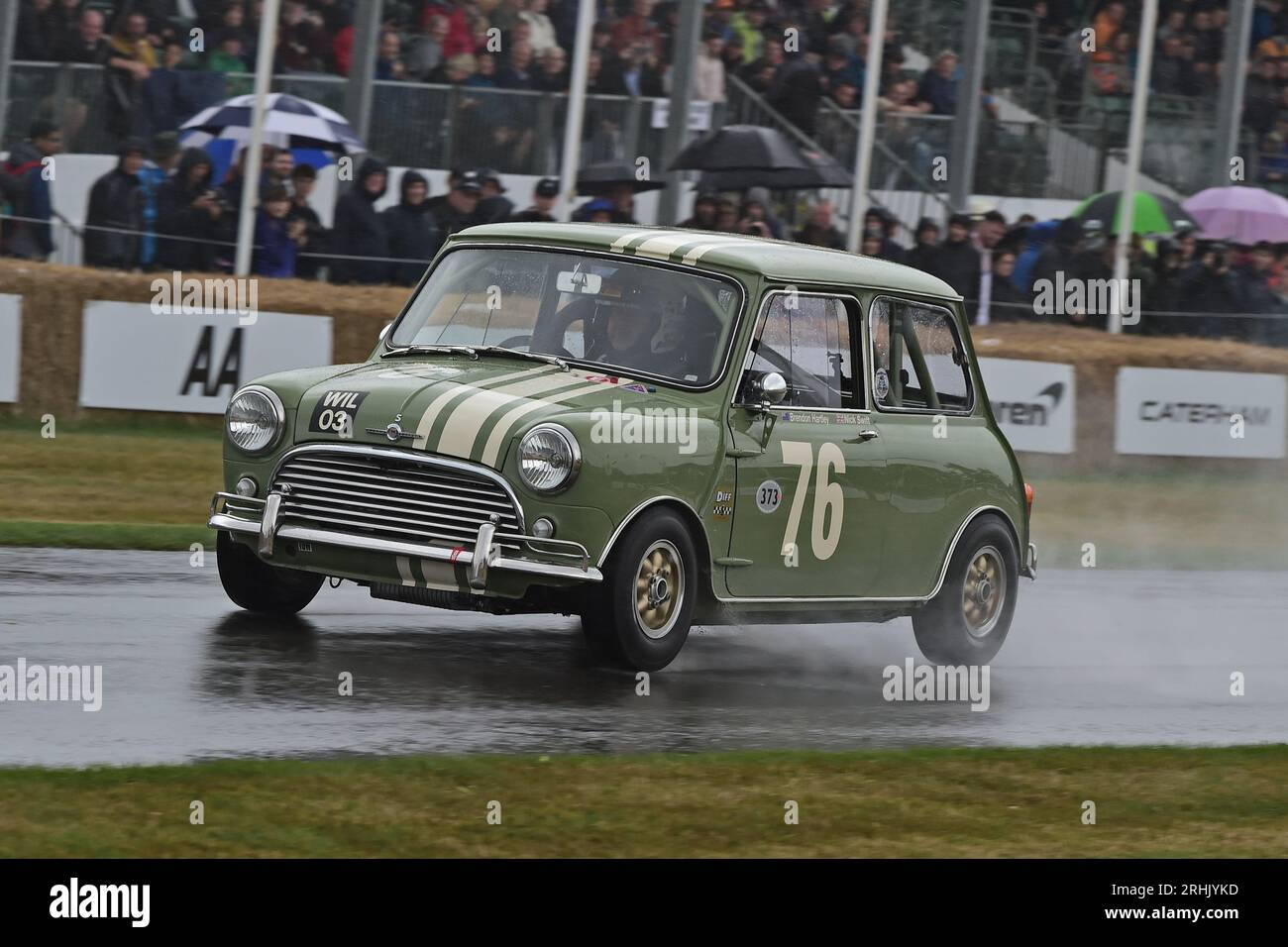 Nick Swift, Morris Mini Cooper S, Goodwood 75, Return to Racing, eine kleine Auswahl an einigen der besten Rennwagen und Rennräder Stockfoto