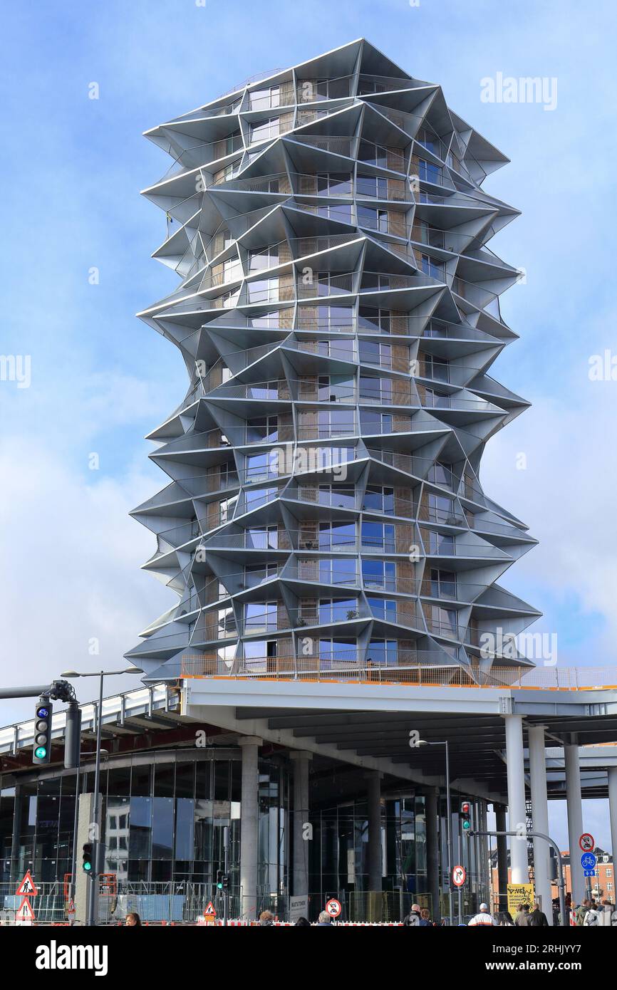 Das architektonische Gebäude der Kaktus Towers in Kopenhagen Stockfoto