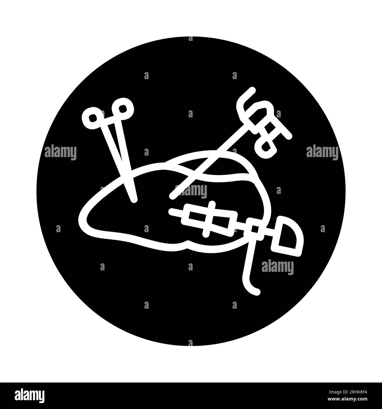 Symbol für die Farblinie der chirurgischen Lunge. Isoliertes Vektorelement. Skizzieren Sie das Piktogramm für Webseite, mobile App, Promo Stock Vektor