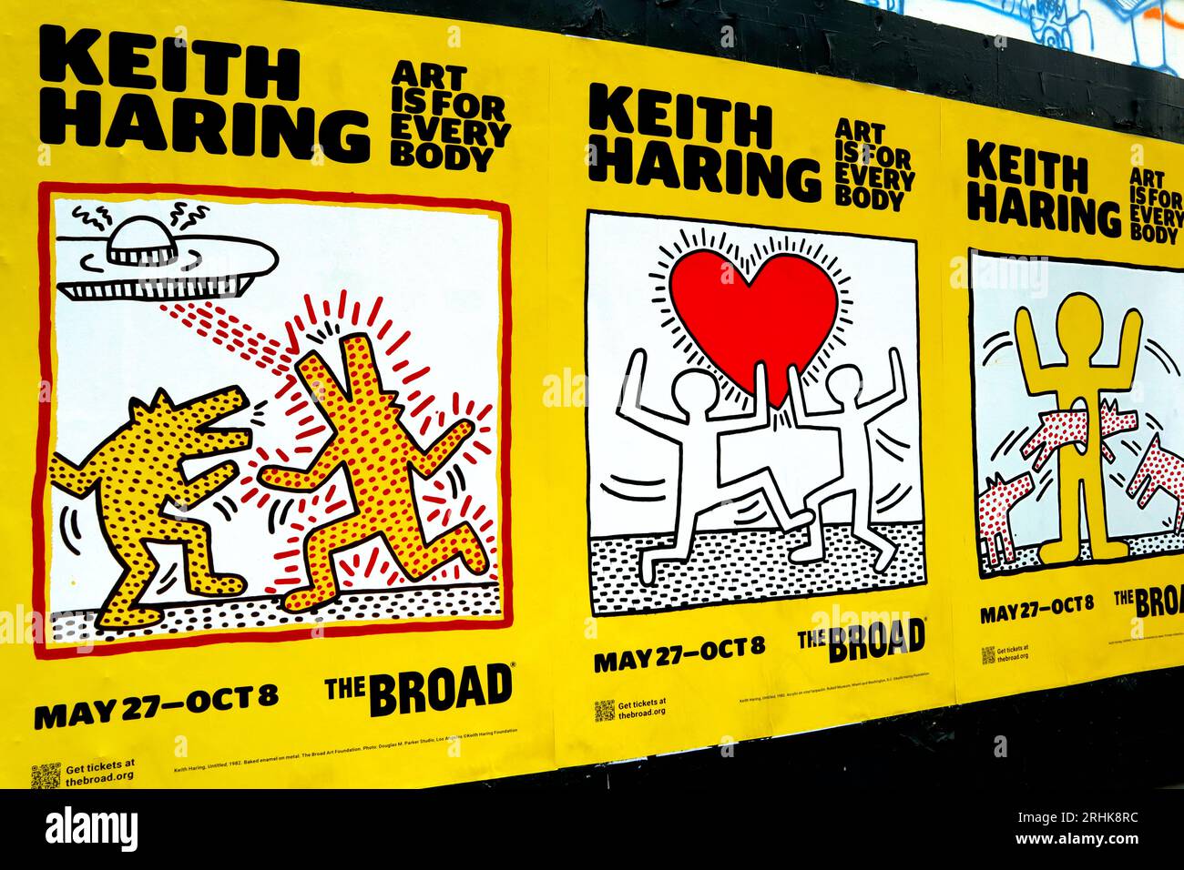 KEITH HARING Poster to präsentiert die erste Ausstellung des Broad Museum von Keith Haring’s vom 27. Mai bis 8. Oktober 2023 in LOS ANGELES, Kalifornien Stockfoto