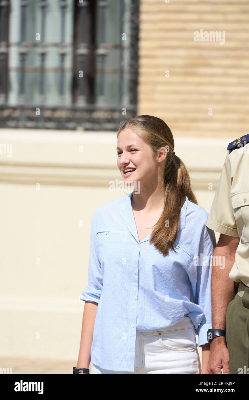 Zaragoza. Spanien. 20230817 nimmt Kronprinzessin Leonor am 17. August