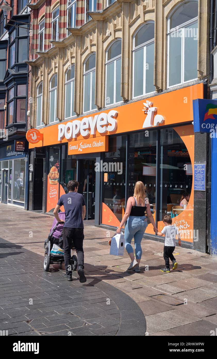 Popeyes Louisiana Kitchen Restaurant Cardiff South Wales Stockfoto