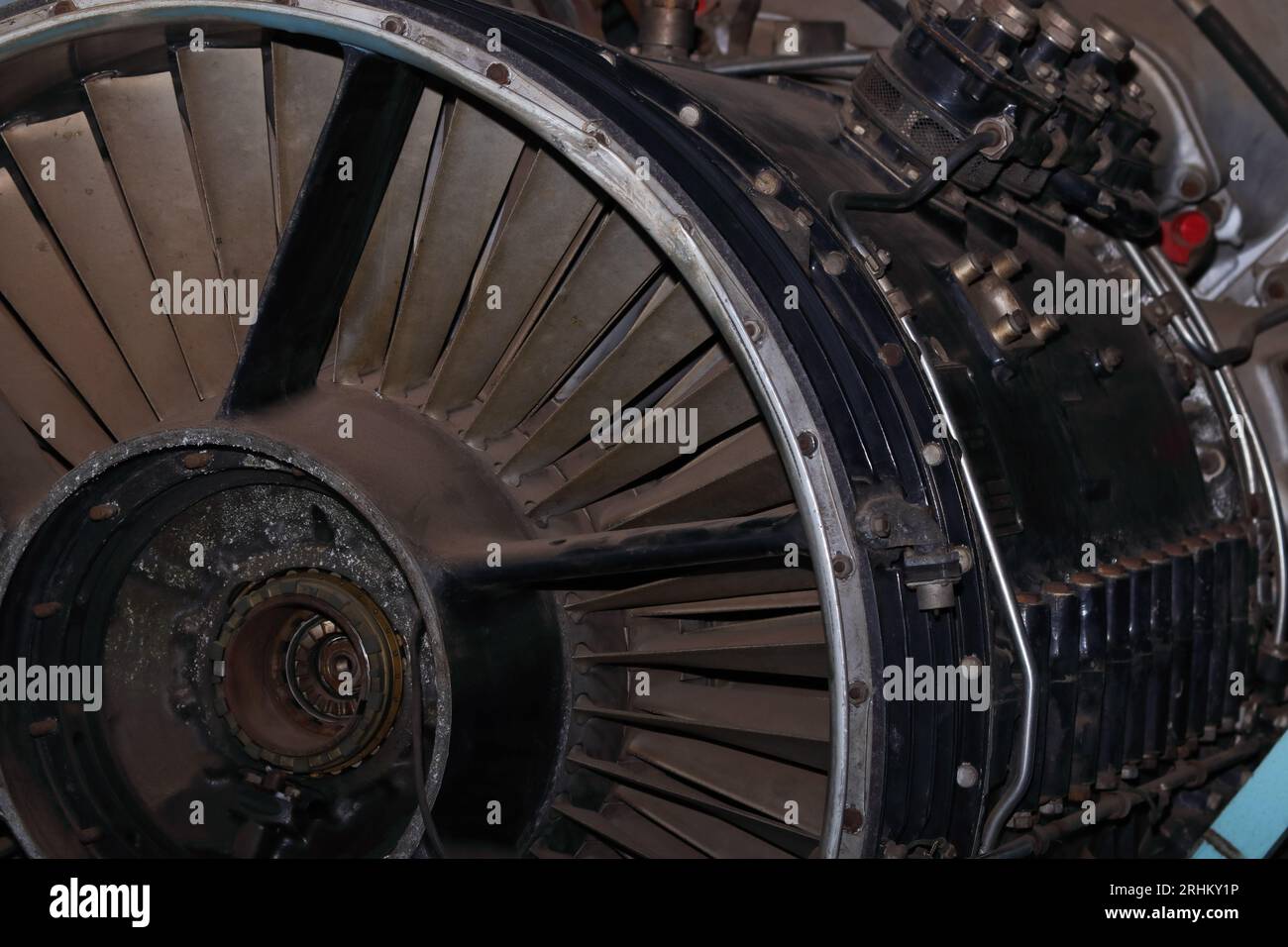Ausgemusterte Turbofan-Engine Air Intake Detail Stockfoto