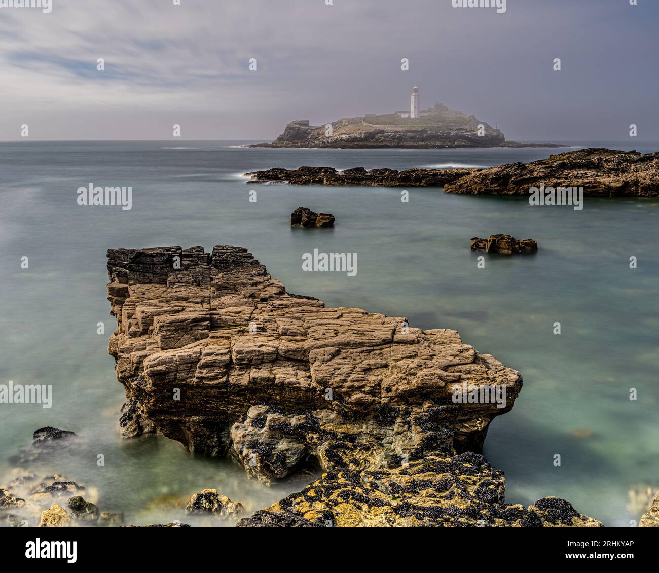 Godrevy Leuchtturm, Cornwall Stockfoto