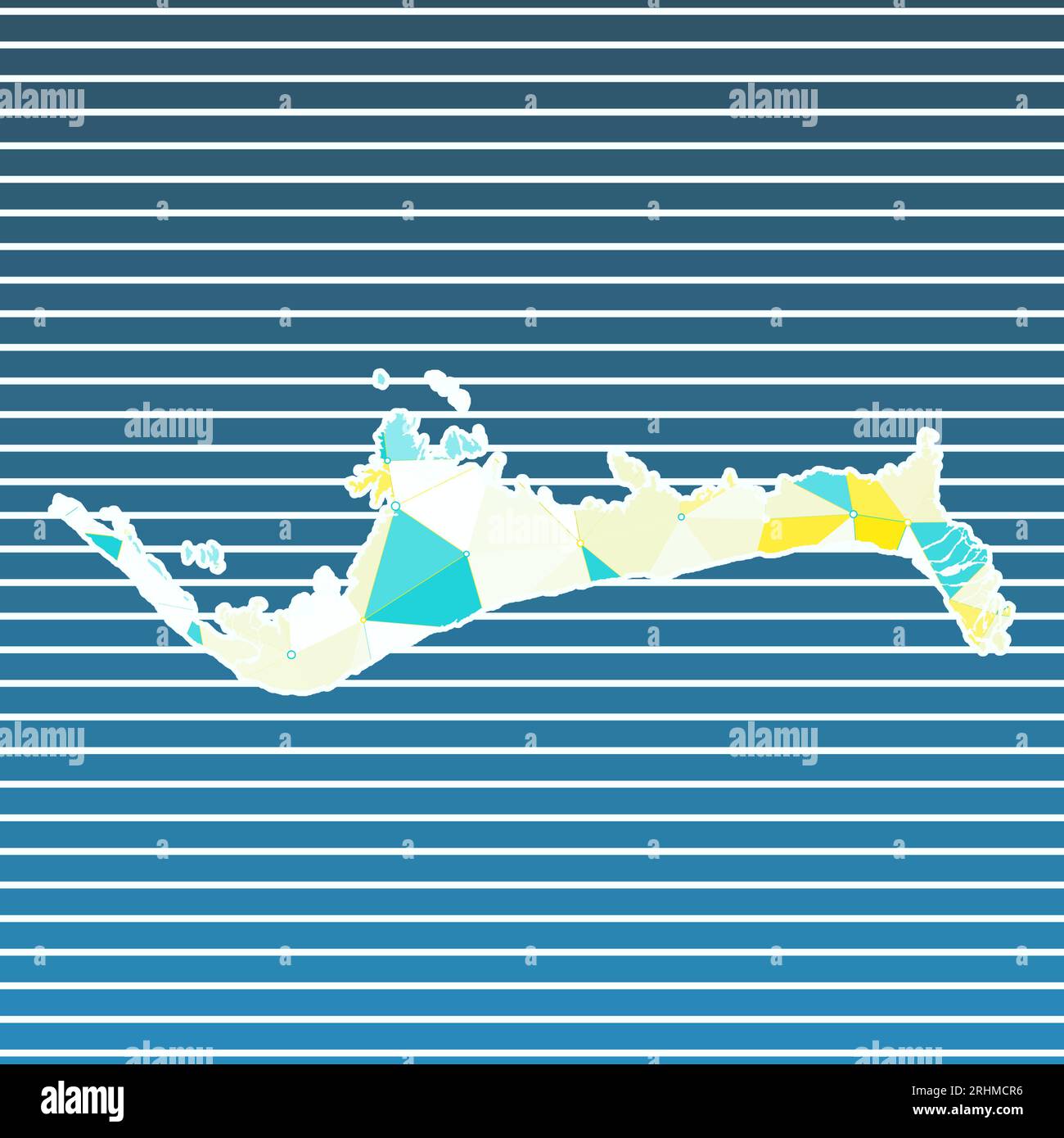 Große Bahama-Vektorillustration. Grand Bahama-Design auf abgestuftem Streifenhintergrund. Technologie, Internet, Netzwerk, Telekommunikationskonzept. Künstler Stock Vektor