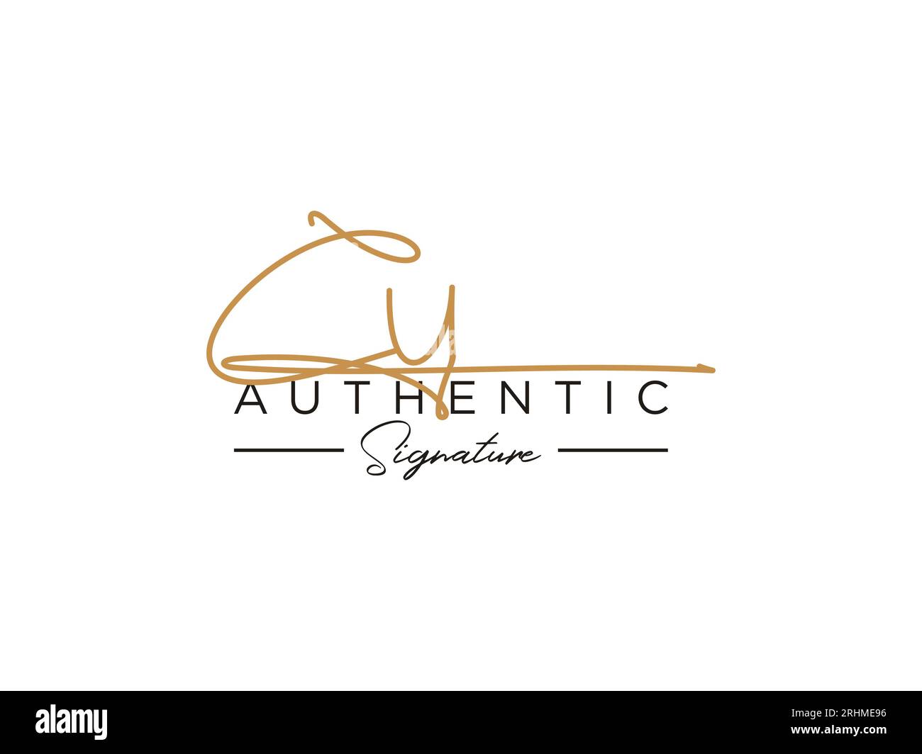 VORLAGENVEKTOR FÜR CU-Signatur-Logos. Stock Vektor