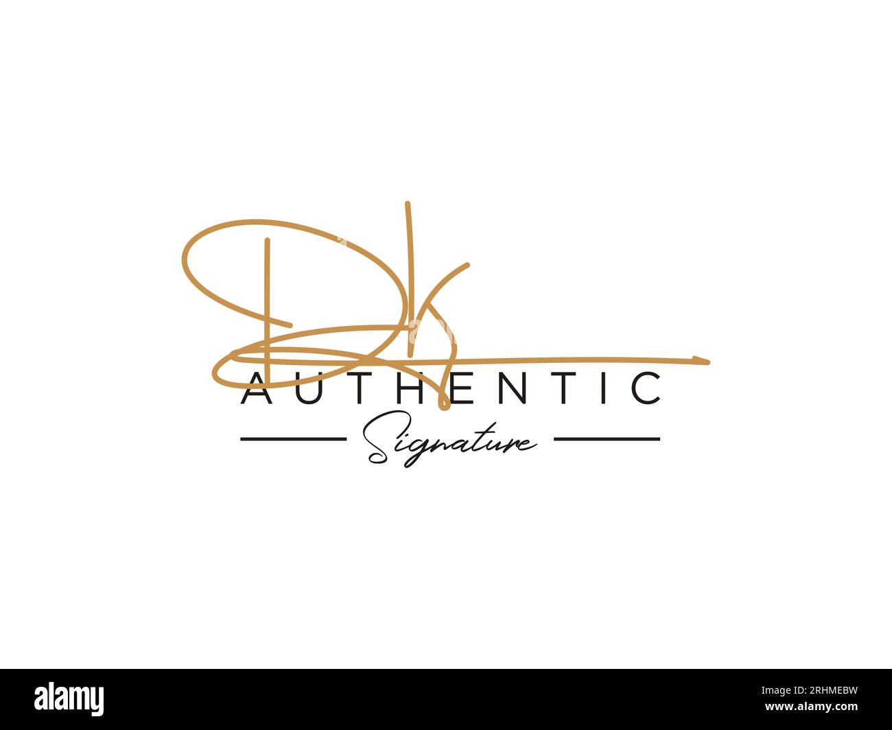 DK Signature Logo Template Vector. Stock Vektor