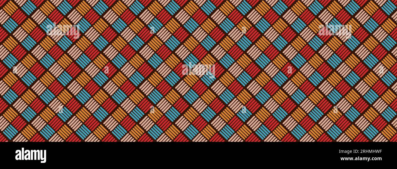 Landschaft dekorativer ethnischer Stil. Nahtloses Muster Australien Kultur Kunst, Hand gezeichnete Schildkröte. Aborigine-Stil abstrakt. Vektorillustration für Fashi Stock Vektor