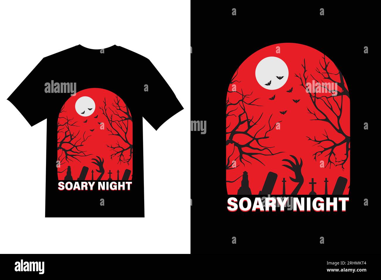 Halloween-T-Shirt-Design. Stock Vektor