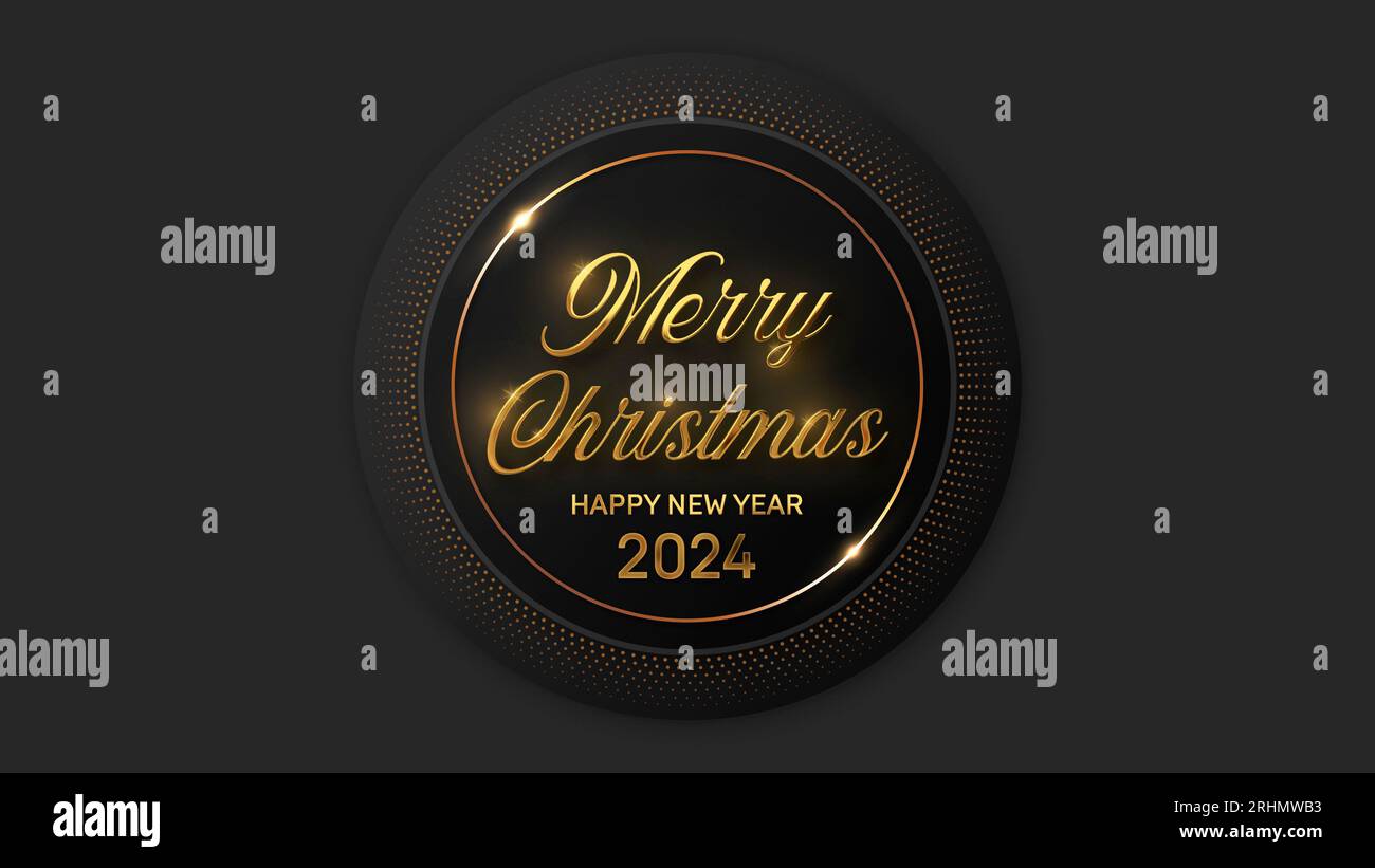 Frohe Weihnachten und Happy New Year 2024 Hintergrundbild und 