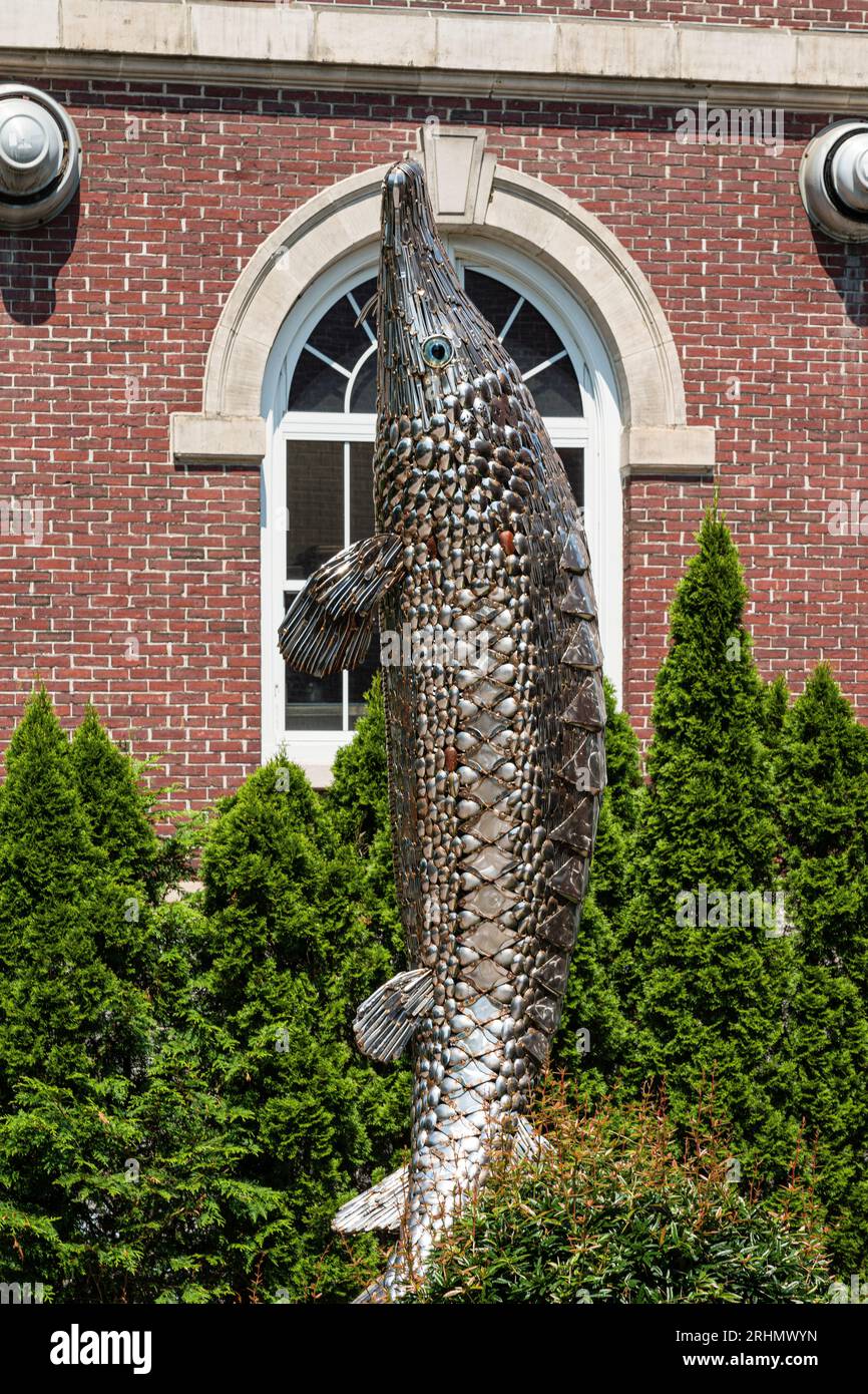 Sturgeon Sculpture The Culinary Institute of America   Hyde Park, New York, USA Stockfoto