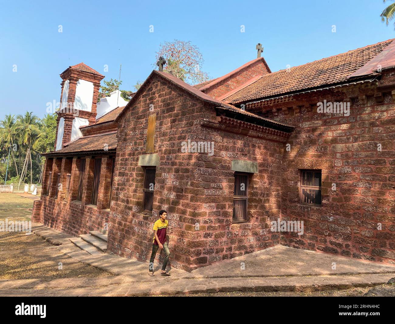 Old Goa, Indien - Januar 2023: Die Kapelle von St. Katharina von Alexandria im UNESCO-Weltkulturerbe Old Goa. Stockfoto