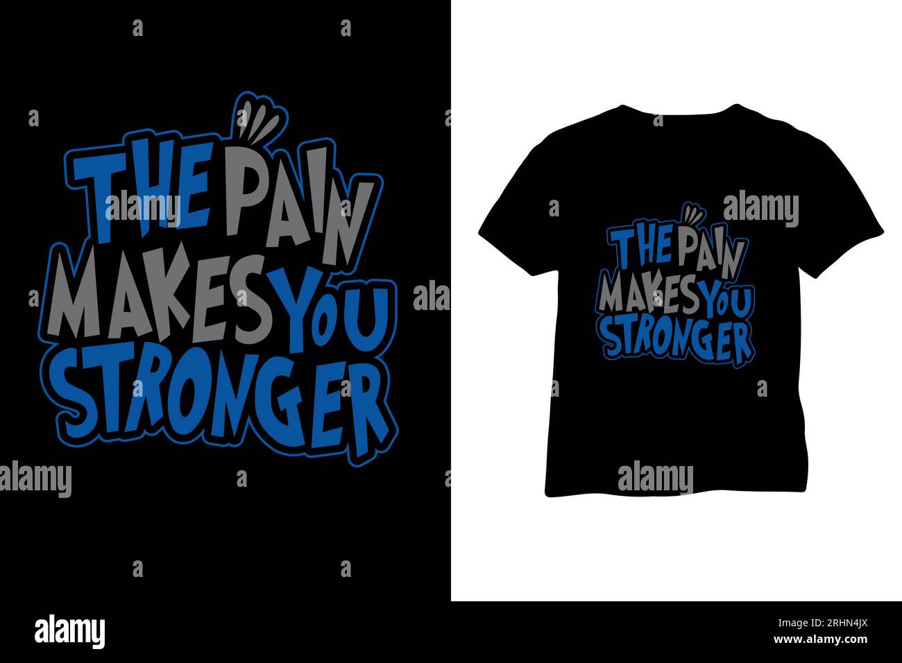Minimalistisches T-Shirt-Design mit Typografie Stock Vektor