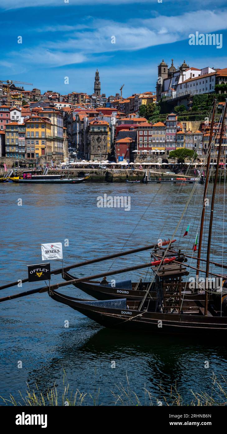 Bezirk Ribeira von Vila Nova de Gaia, Porto, Portugal Stockfoto