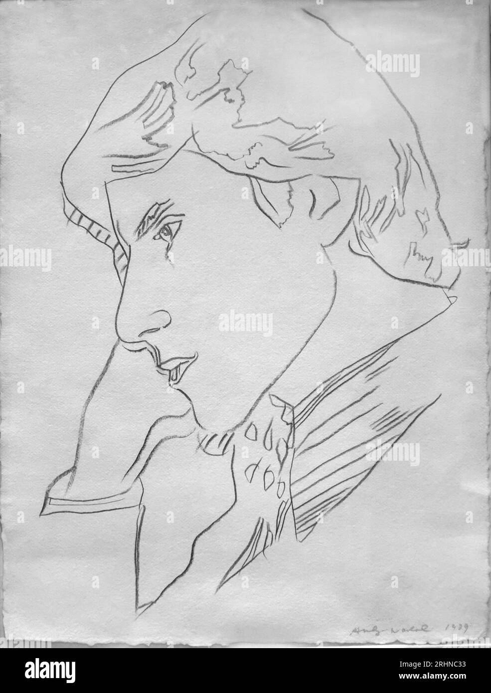 Porträt von Yves Saint Laurent. Museum: Musée Yves Saint Laurent, Paris. Autor: ANDY WARHOL. Stockfoto