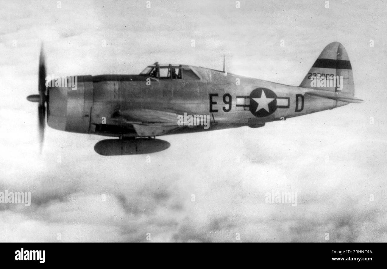 DIE REPUBLIK P-47 Thunderbolt wurde mit einem Treibstoff von etwa 1944 Tonnen ausgestattet Stockfoto