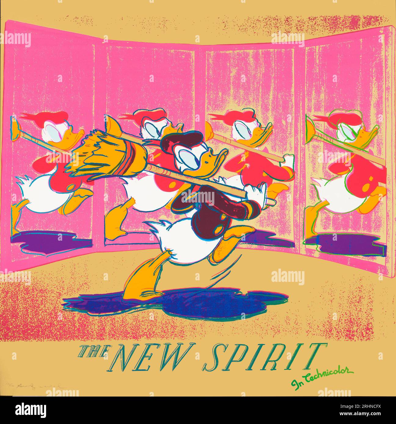 Der neue Geist (Donald Duck). Museum: PRIVATSAMMLUNG. Autor: ANDY WARHOL. Stockfoto