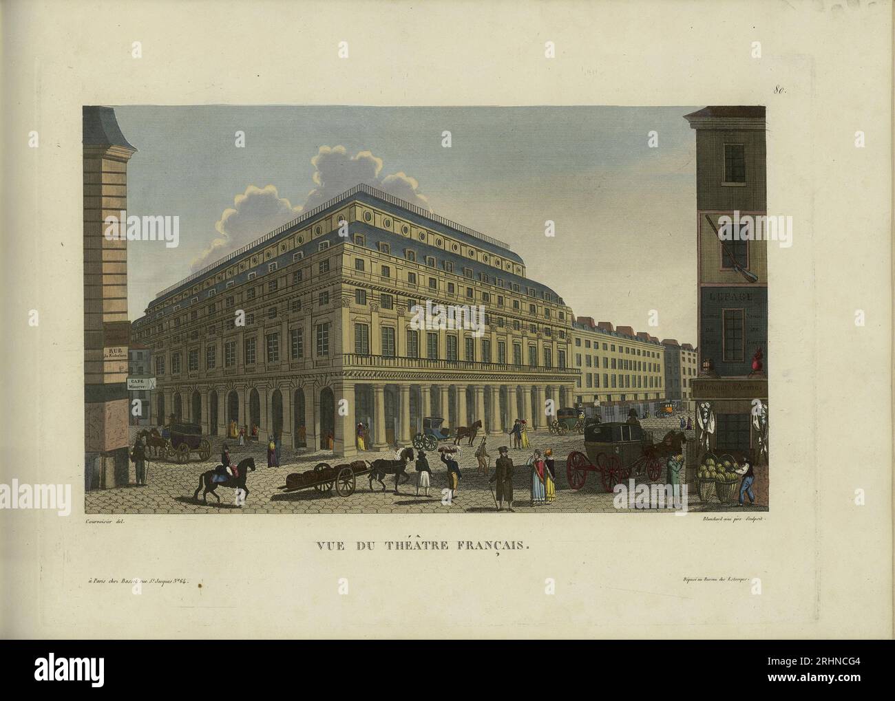 VUE du Théâtre Franc. Museum: PRIVATSAMMLUNG. Verfasser: Henri Courvoisier-Voisin. Stockfoto