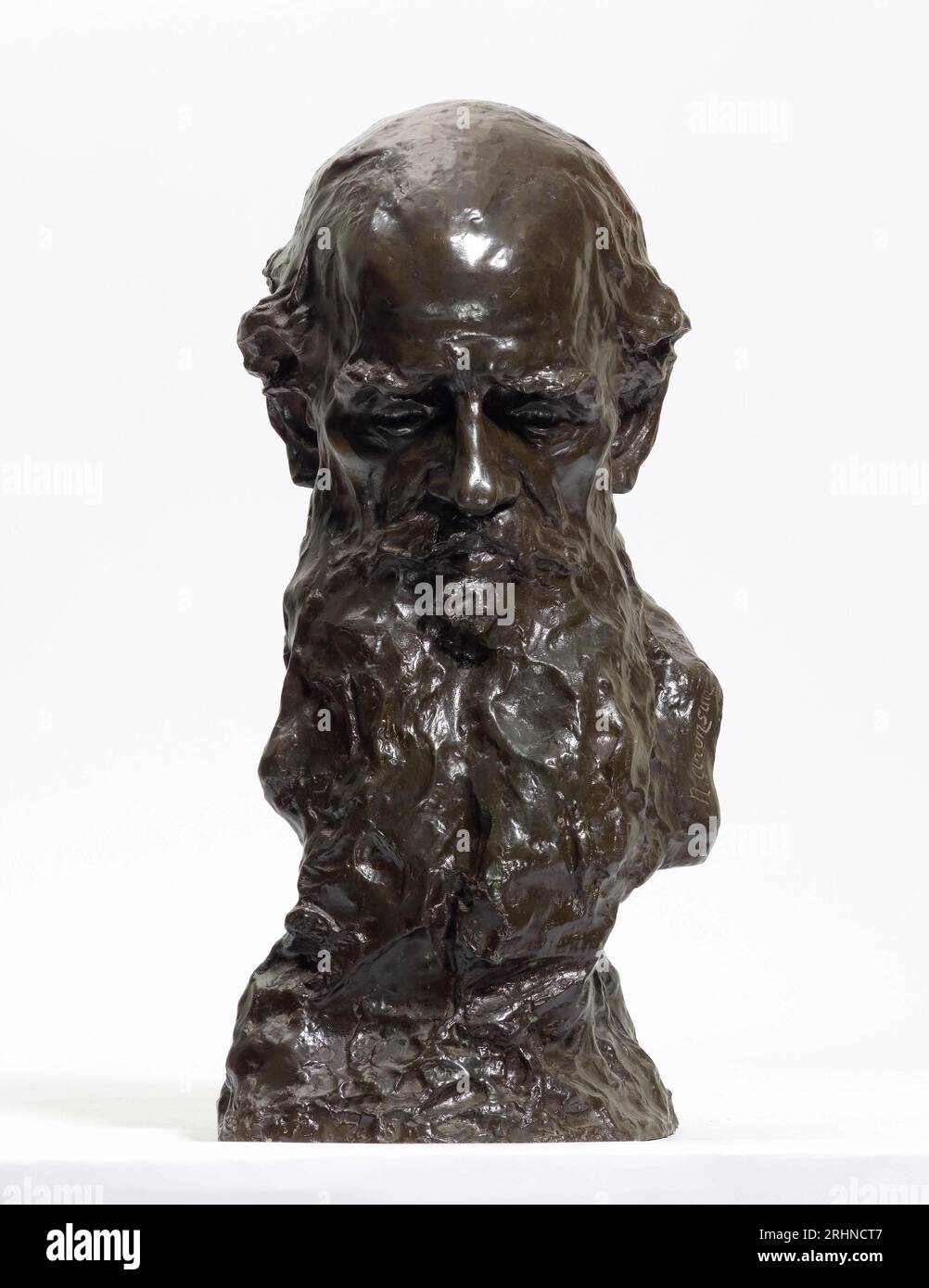 Porträt des Autors Graf Lew Nikolajewitsch Tolstoi (1828-1910). Museum: PRIVATSAMMLUNG. Autor: Naum Lvovich Aronson. Stockfoto
