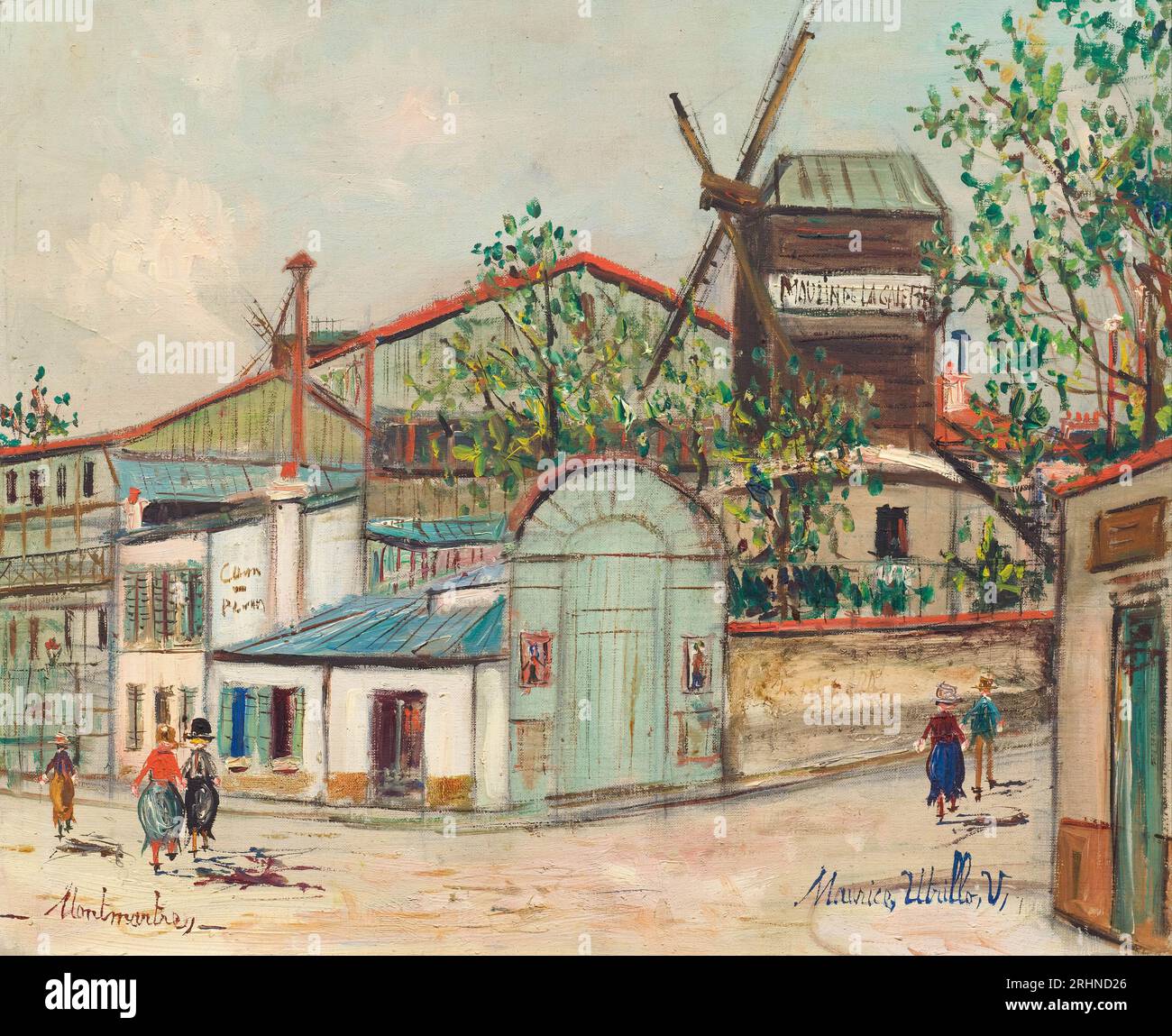 Le Moulin de la Galette. Museum: PRIVATSAMMLUNG. Autor: MAURICE UTRILLO. Stockfoto