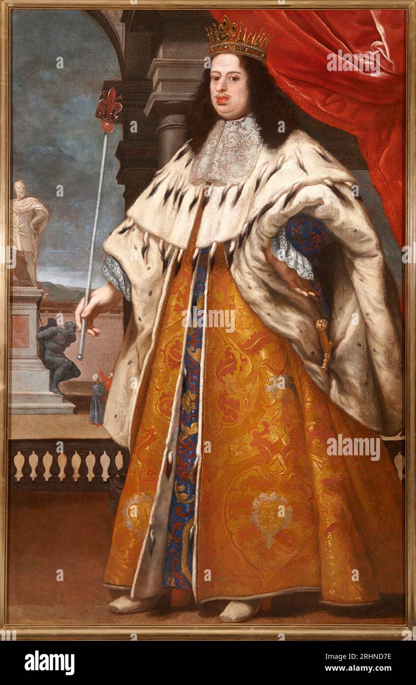 Porträt von Cosimo III de' Medici (1642-1723), Großherzog von Toskana. Museum: Königliches Schloss, Warschau. Autor: Baldassare Franceschini (Il Volterrano). Stockfoto