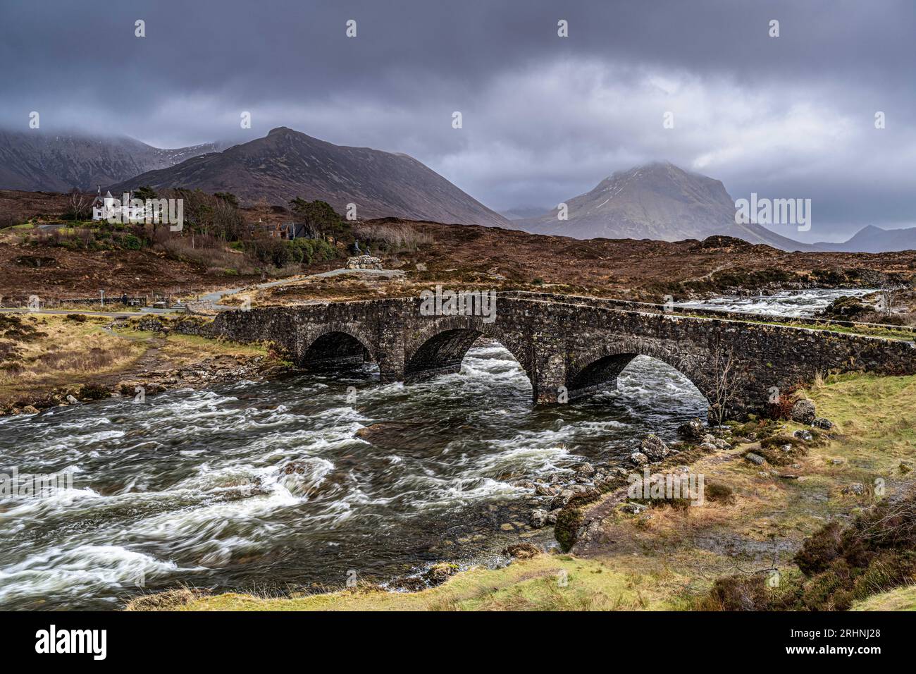 Sligachan Brücke, Isle Of Skye Stockfoto