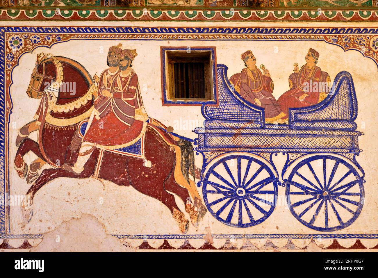Indien, Rajasthan, Shekhawati, Nawalgarh, Uttara haveli Stockfoto
