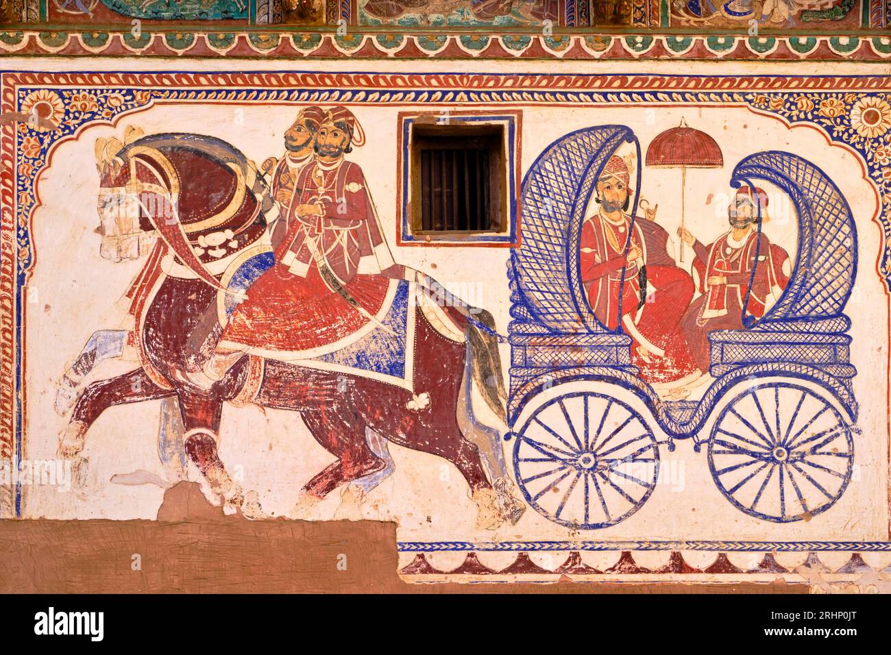 Indien, Rajasthan, Shekhawati, Nawalgarh, Uttara haveli Stockfoto