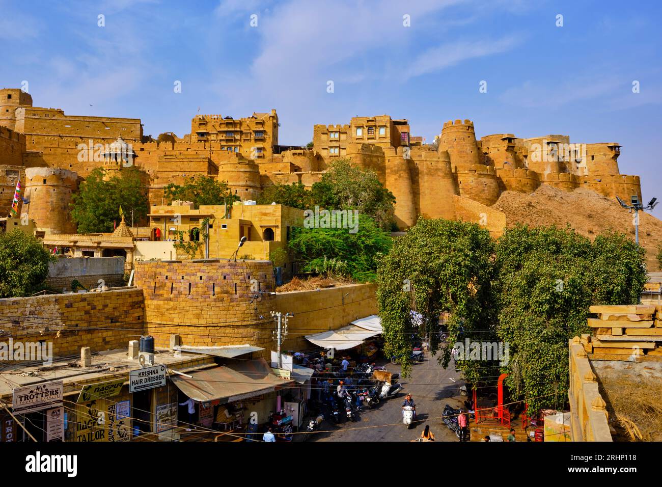Indien, Rajasthan Staat, Rajasthan Hügel als UNESCO-Weltkulturerbe eingestuft, Jaisalmer, die Festung Stockfoto