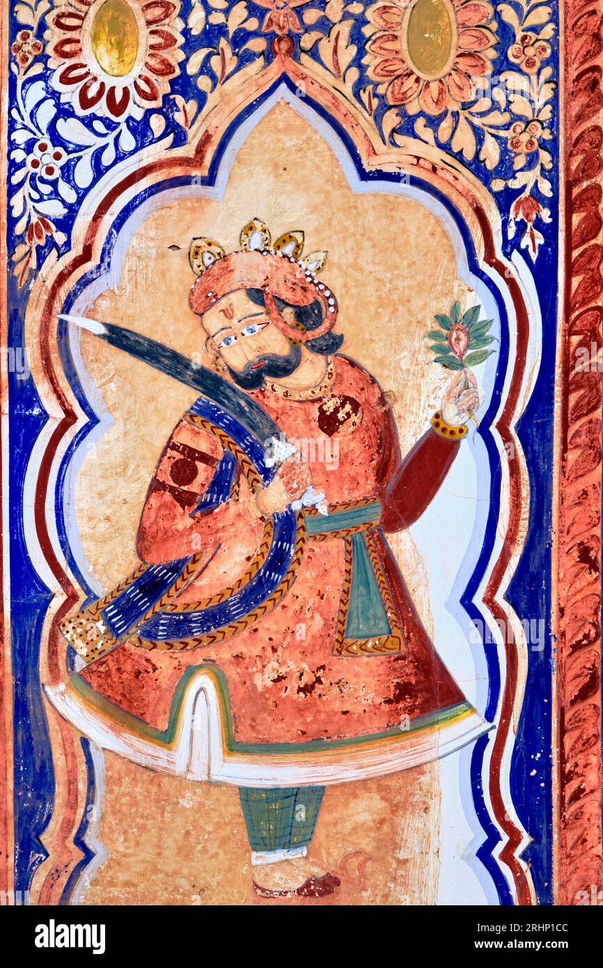 Indien, Rajasthan, Shekhawati Region, Fatehpur, NAND Lal Devra Haveli (1802) oder haveli Nadine le Prince Stockfoto