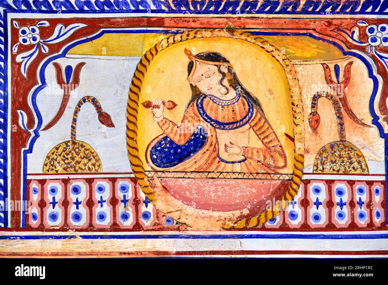 Indien, Rajasthan, Shekhawati Region, Fatehpur, NAND Lal Devra Haveli (1802) oder haveli Nadine le Prince Stockfoto