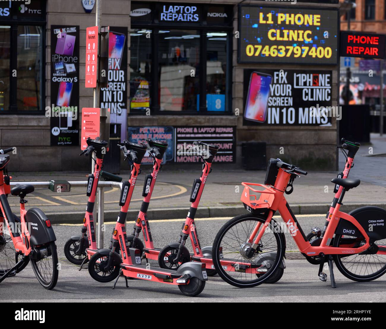 E-Bikes Liverpool Stockfoto