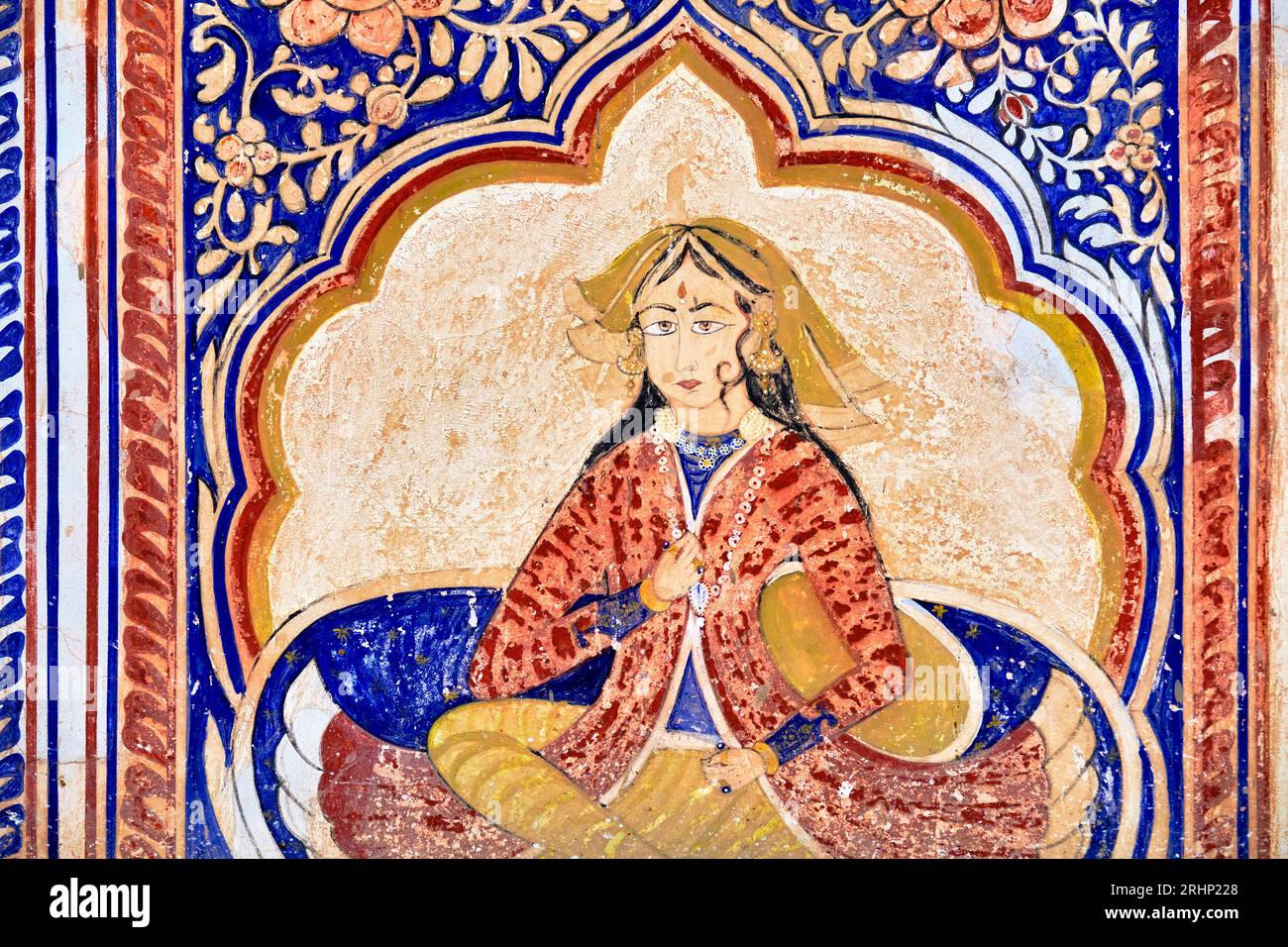 Indien, Rajasthan, Shekhawati Region, Fatehpur, NAND Lal Devra Haveli (1802) oder haveli Nadine le Prince Stockfoto