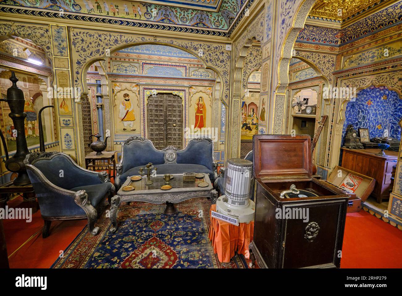 Indien, Rajasthan, Jaisalmer, Patwah-ki-haveli datieren auf den Beginn des 19. Jahrhunderts Stockfoto