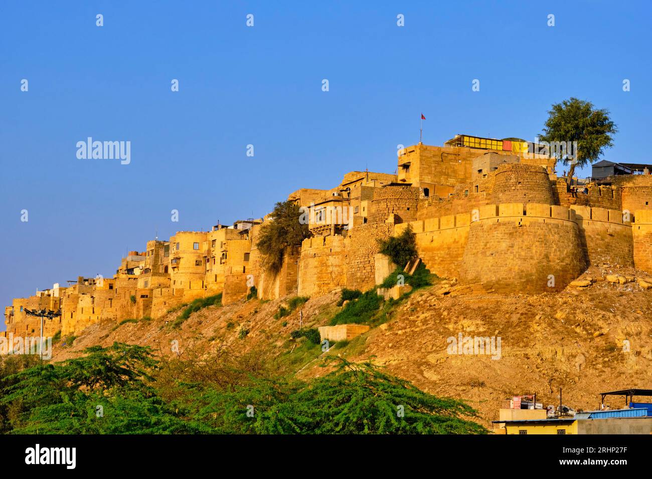 Indien, Rajasthan Staat, Rajasthan Hügel als UNESCO-Weltkulturerbe eingestuft, Jaisalmer, die Festung Stockfoto