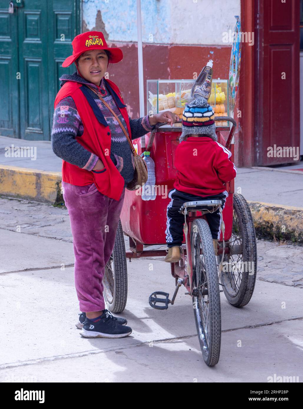 Eisverkäufer, Catac, Peru, Südamerika Stockfoto