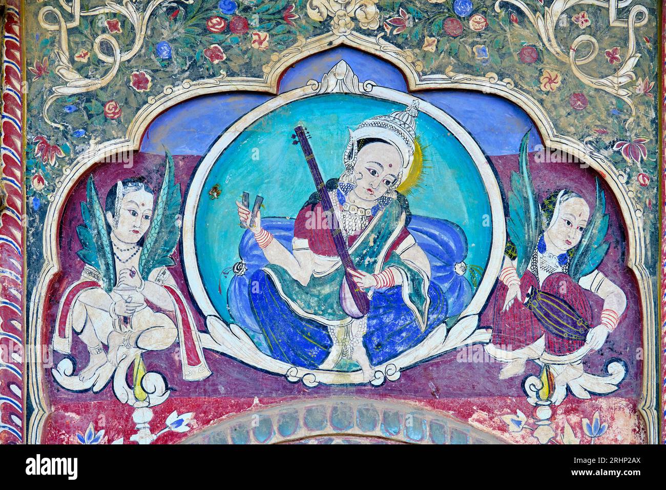 Indien, Rajasthan, Shekhawati, NAwalgarh, Bhagton Ki Haveli Stockfoto
