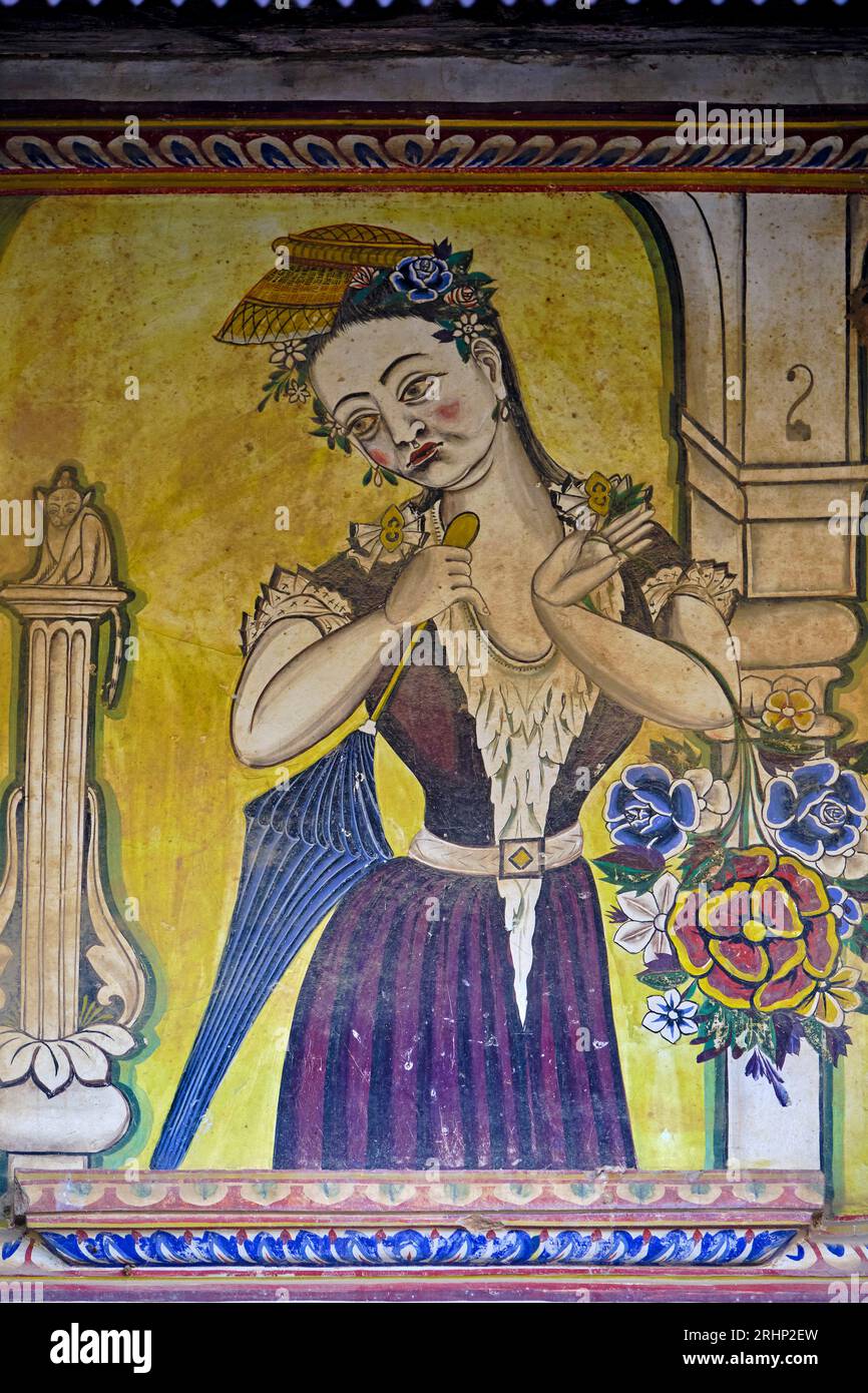 Indien, Rajasthan, Shekhawati, NAwalgarh, Bhagton Ki Haveli Stockfoto