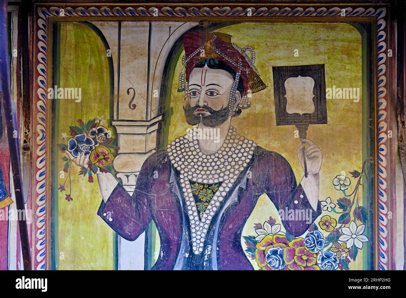 Indien, Rajasthan, Shekhawati, NAwalgarh, Bhagton Ki Haveli Stockfoto