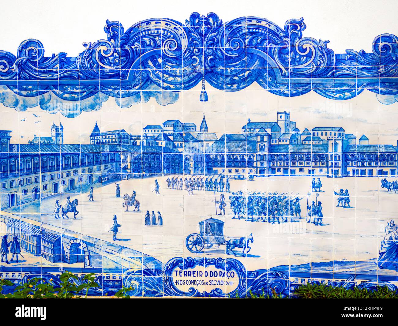 Historische Blaue Fliesen Alfama Lissabon, Portugal, Europa Stockfoto