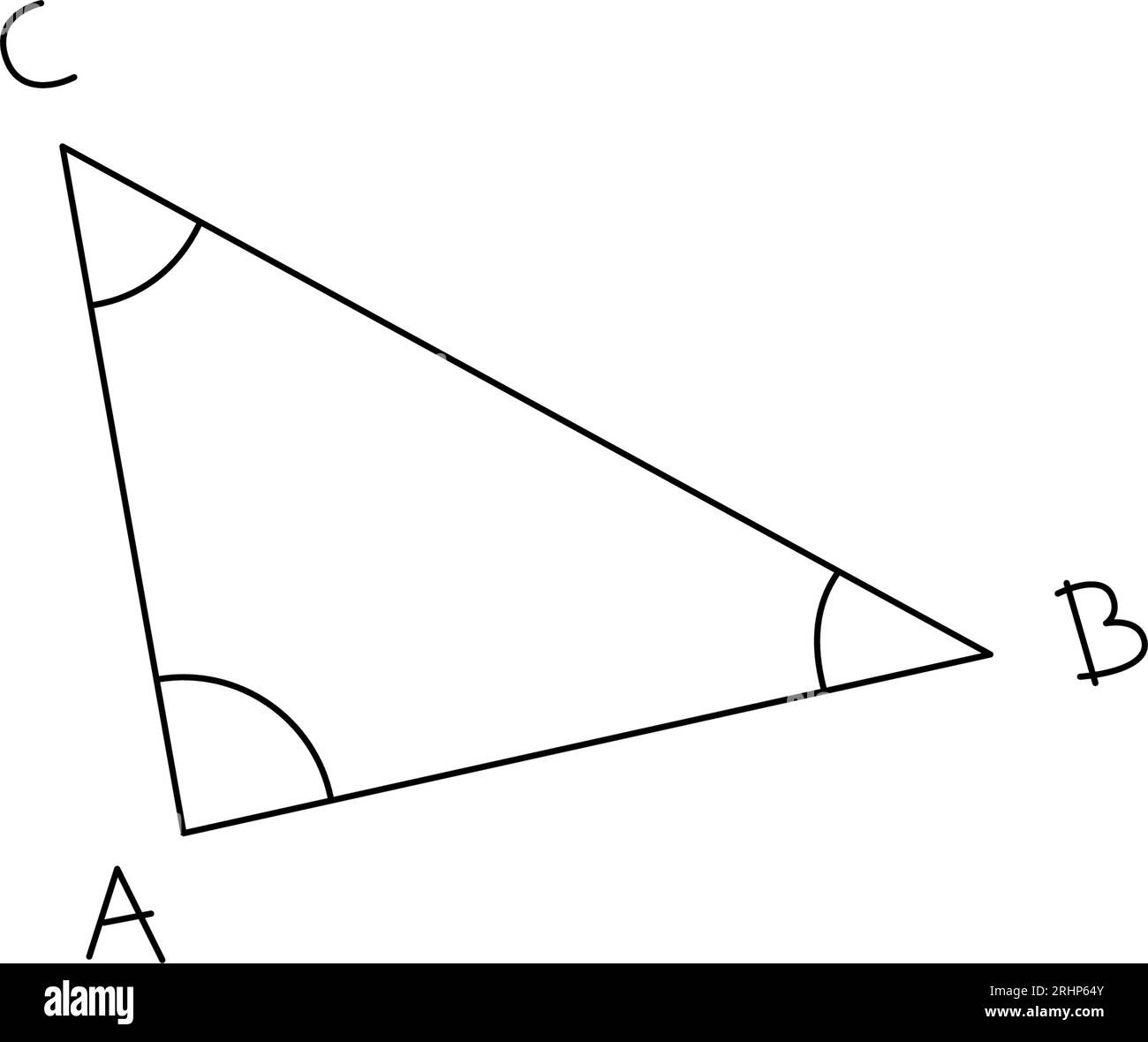 Mathematische Dreiecksformel, Schule liefert eine Linie durchgehende Zeichnung. Fortlaufende einzeilige Illustration zur Schule. Stock Vektor