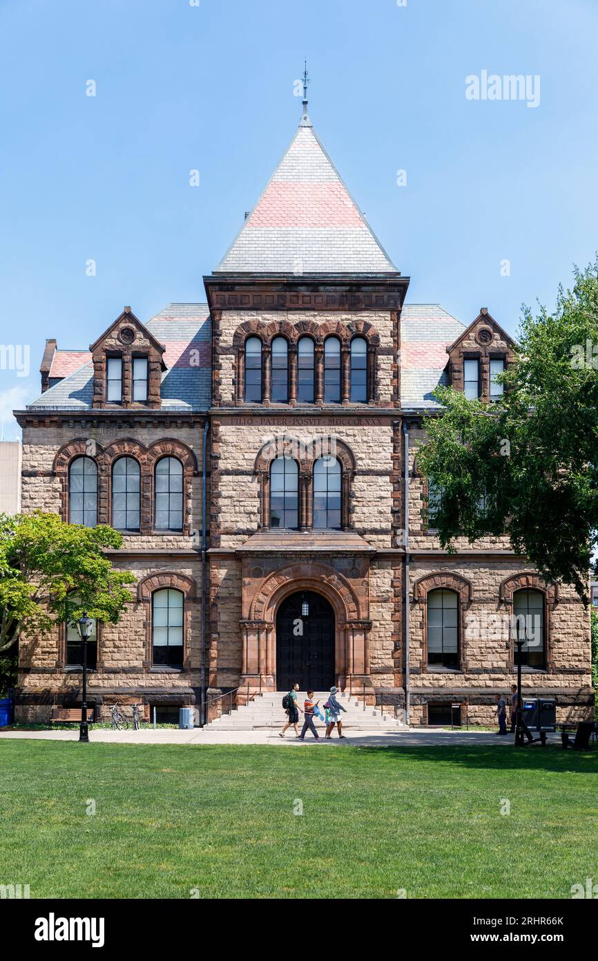 Sayles Hall, 1881, Brown University, gegründet 1764, Providence, Rhode Island, USA. Stockfoto