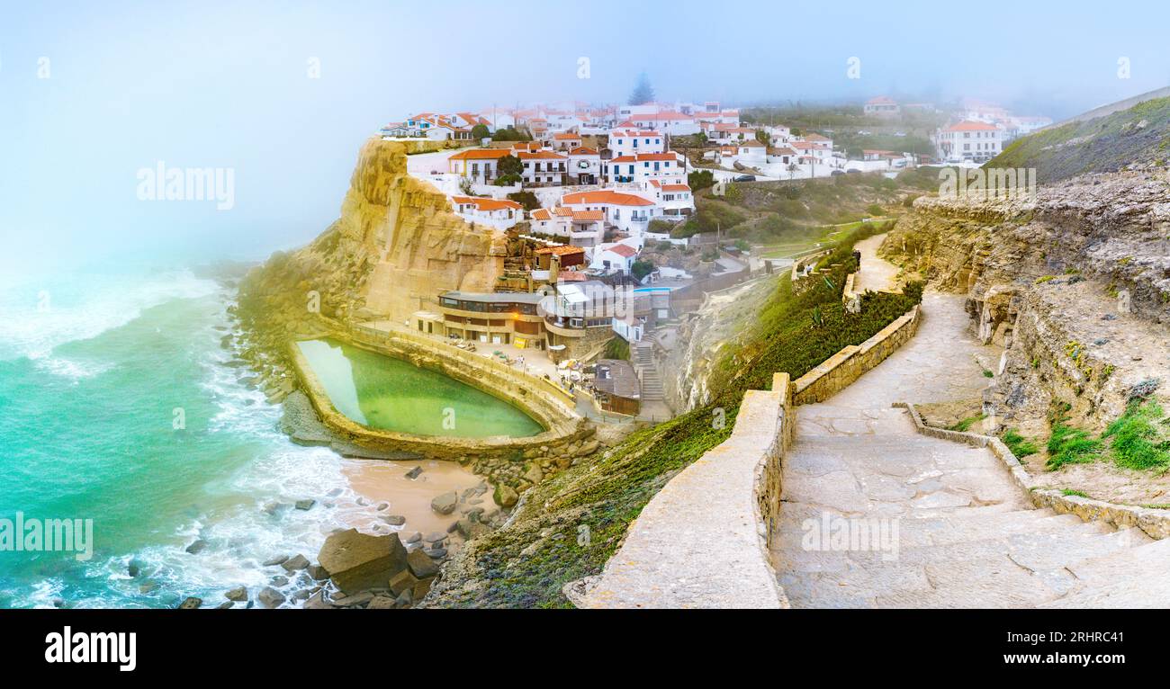 Küstenstadt in Portugal Stockfoto