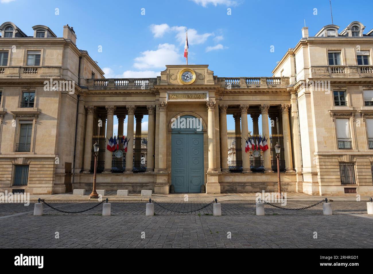 Hintereingang der französischen Nationalversammlung - Paris, Frankreich Stockfoto