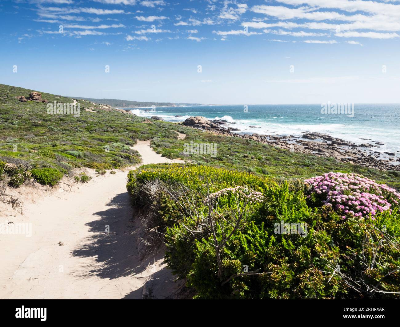 Der Sandy Cape to Cape Track folgt der Küste des Indischen Ozeans nördlich von Gracetown, Leeuwin-Naturaliste National Park, Western Australia Stockfoto