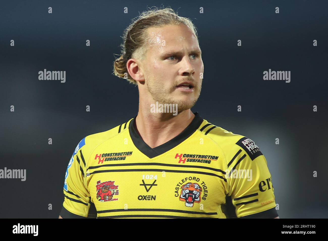 Wakefield, Großbritannien. August 2023. Be Well Support Stadium, Wakefield, West Yorkshire, 18. August 2023. Betfred Super League Wakefield Trinity vs Castleford Tigers Jacob Miller of Castleford Tigers Credit: Touchlinepics/Alamy Live News Stockfoto
