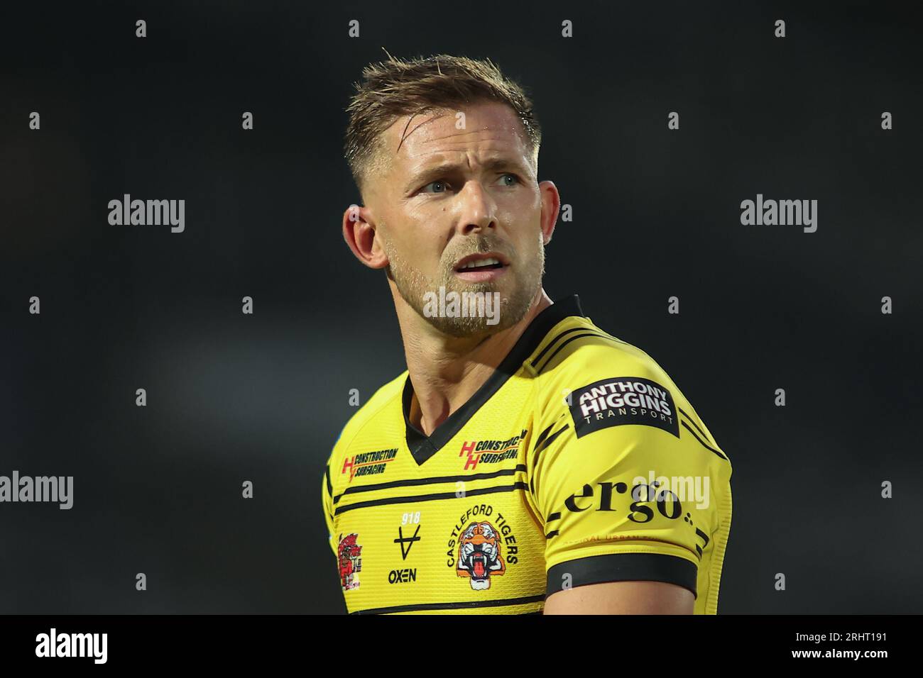 Wakefield, Großbritannien. August 2023. Be Well Support Stadium, Wakefield, West Yorkshire, 18. August 2023. Betfred Super League Wakefield Trinity vs Castleford Tigers Greg Eden of Castleford Tigers Credit: Touchlinepics/Alamy Live News Stockfoto