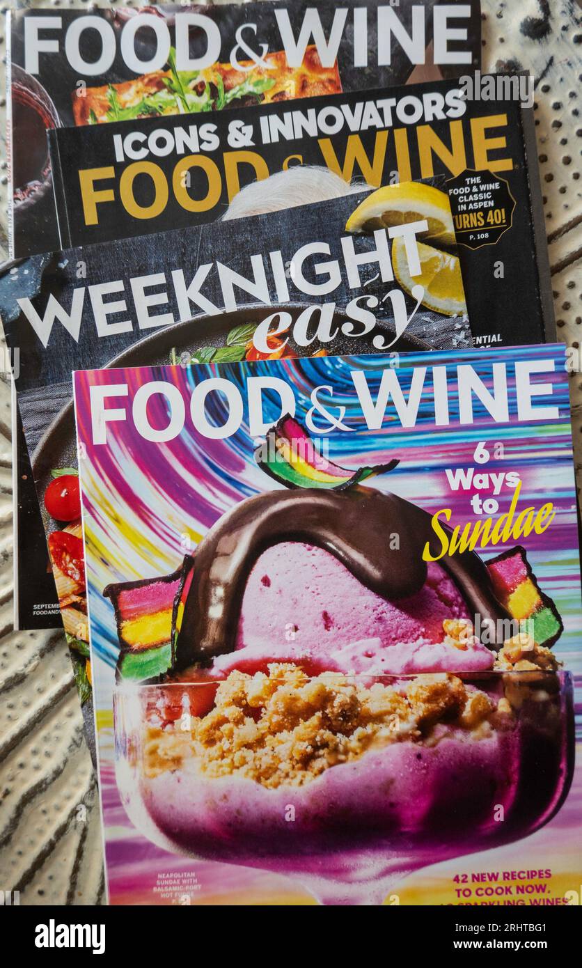Food&Wine Summer 2023 Monatsmagazin Covers, USA Stockfoto
